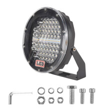 Barra Luminosa da Lavoro a LED da 7 Pollici 300 W Offroad Bianca + Ambra, Lampada da Lavoro per Auto con Riflettore Rotondo per Camion 4WD 4X4 ATV UTV