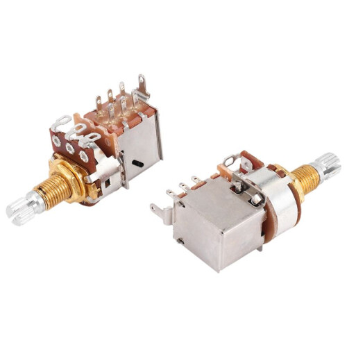 3St A500K Potentiometer Push Pull  Gitarrkontroll Pot Elektrisk Gitarr Tonvolymdelar Guld 2