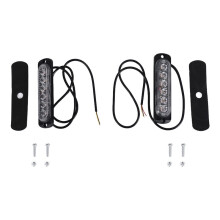 LED Emergency Strobe Lights, Amber 6 LED Strobe Warning Emergency Flashing Light for Car Truck Off Road ATV SUV 2 Pack