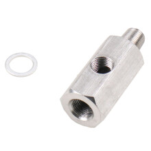 Stainless Steel Turbocharger Connector 1/8Inch BSPT Oil Pressure Sensor Tee to NPT Adapter Turbo Supply Feed Meter