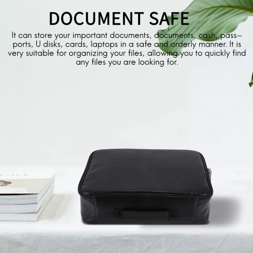 Fireproof Document Storage Lock Bag,Carry Wallet,Multi-Layer Portable Document Storage,Suitable for Important Documents 2