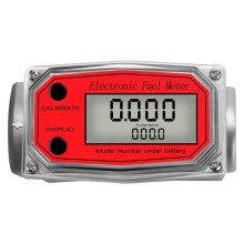 Medidor de Flujo de Turbina Digital de 1 Pulgada Pantalla LCD Digital con Medidor de Flujo de Combustible de Contador NPT para Medir el Aceite del