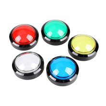 5X Arkadknappar 60 Mm Kupol 2,36 Tum LED-Tryckknapp med Mikrobrytare för Arkadmaskins Videospelskonsol