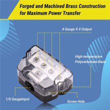 4 Wege Stromverteilerblock 1 X 0/2/4 Einmessen / 4 X 4/8 Ausmessen Masseverteilerblock für Auto AudioverstäRker