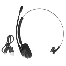 Comfortable Computer Headset Flexible Headband Uni Directional Microphone Bluetooth5.1Ergonomic Design Call Center Headset With Clear Sound Pick Up