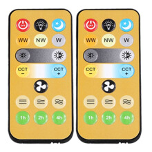 2 Stuks Draadloze Schakelaars, 3-Snelheden, Afstandsbediening met Timing voor E27 Plafondventilator, 1-4 Uur, Afstandsbediening met Timing