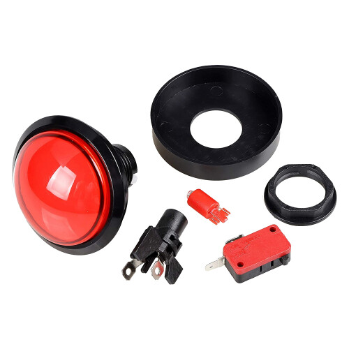 5X Arcade Buttons 60mm Dome 2.36 Inch LED Push Button with Micro- for Arcade Machine Video Games Console 1