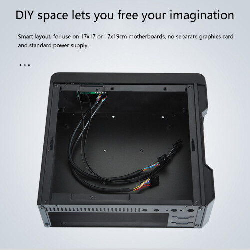 MX02  ITX Computer Case HTPC Host Chassis USB2.0 ITX Enclosure Chassis di Controllo Industriale per Ufficio