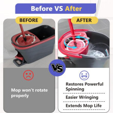 6Pcs Spin Mop Replacement Parts, Spin Mop Bucket Clutch Bearing Gear Replacement for Vileda and More Rotation Mop