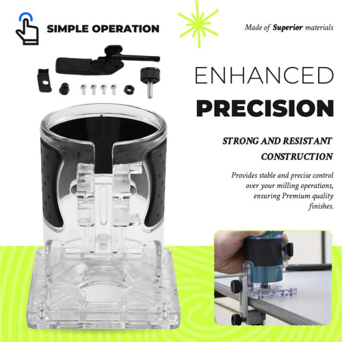 Trimming Router Base, Universal Milling Machine Base, Electric Trimmer Base, Power Tool Accessories for Woodworking 1