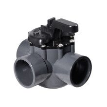 263028 Three Port Diverter Valve with 2In PVC Pipe 3 Way Positive Non-Lube Diverter Valve Replacement for Pools and Spas