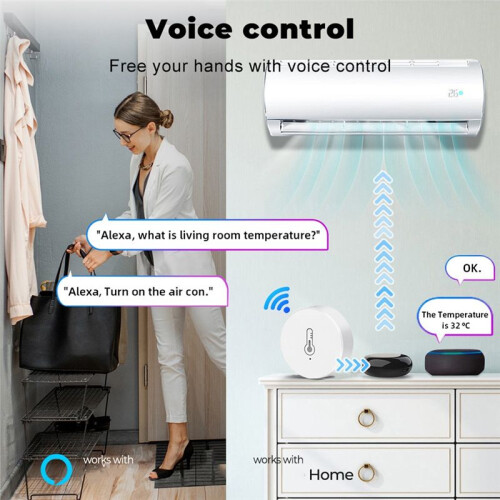 Zigbee Temperature and Humidity Sensor  Temperature Humidity Detector with for EWelink App Control 1