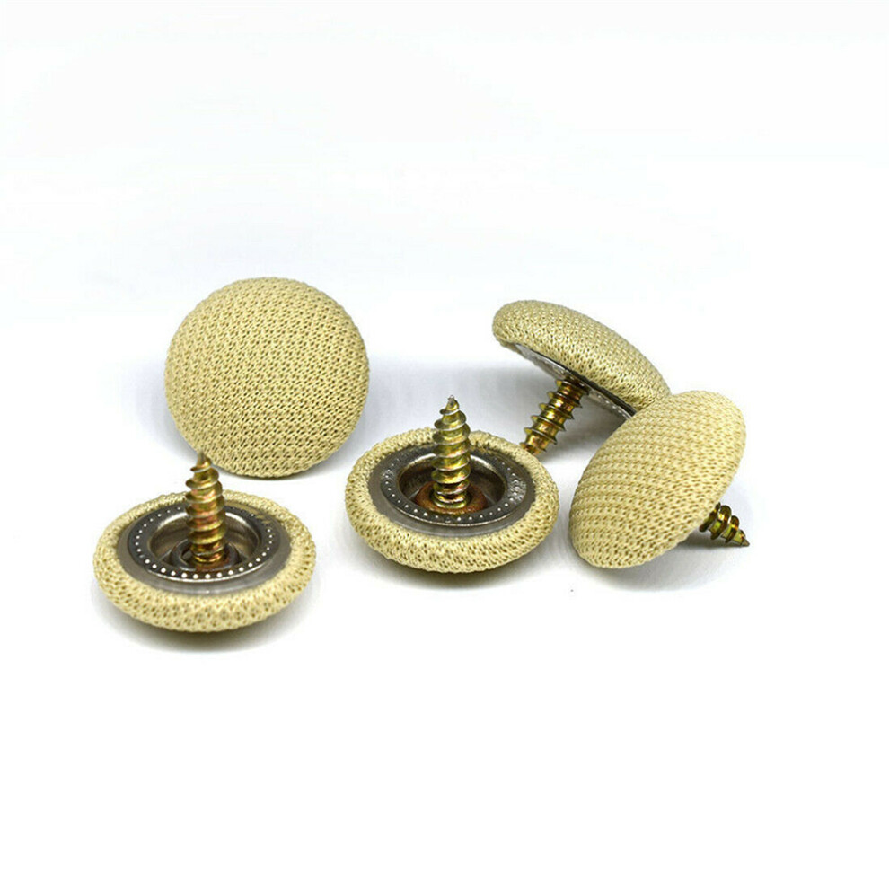 60Pcs Car Roof Rivets For Headliner Sag Repair Durable Metal Snap Rivets Bundle Beige 9411373968407