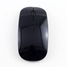 (black,One size)24g Ultra Thin Usb Optical Wireless Mouse Cordless Computer Laptop Mouse Desktop