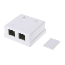 Connecteur Cat5e RJ45 8P8C UTP, Double Port non blindé, boîtier