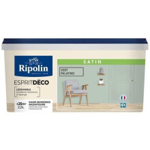 RIPOLIN Vernice Colore Satin Ultra Coprente per Cucina, Camera, Soggiorno, Sala, Ingresso, Corridoio - Verde Palatino