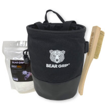 BEAR GRIP Premium Chalk Bag Bundle Pack for Rock Climbing with Waist Belt C