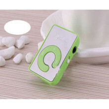 (Green) Usb Clip Mirror Digital Mp3 Music Media Player Support 18gb Sd Tf New Gift Card