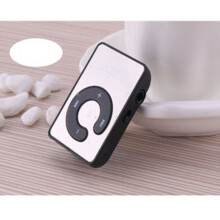 (Black) Mirror Clip Usb Digital Mp3 Music Media Player Support 18gb Sd Tf New Gift Card