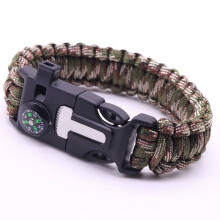(Navycamouflage)Tactical Survival Paracord Bracelets With Whistle For Outdoor Adventure Rescue