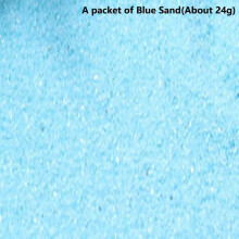 (Blue Sand(24g)) Beach Ornament Mini Diy Micro Landscape Fairy Garden Miniature Doll Decor House