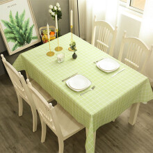 (Green,137x90 Tablecloth Only)Peva wasserdichte Tischdecke einfach kariert ölfest Tischdecke Home Dining Dekor