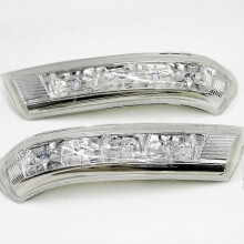 Rearview Mirror Turn Signal Light, Suitable for Hyundai Santa Fe Veloster Ix55 876133J000/876233J000, Left/Right Pair ABS Material