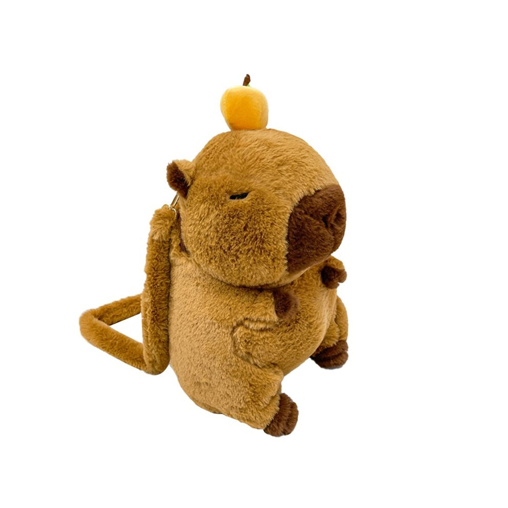 Capybara Plush Backpack Kawaii Fashion Plushie Doll Fur Bag Children's Bag Shoulder Bag Knapsack Bags 4713494873369