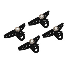 4 Stück Samt-Flor Springer Haarspangen Starker Halt Elegante Vielseitige Haaraccessoires