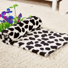 (Cow, 40*60cm/15.7*23.6in) Wool Thickened Coral Pet Blanket Dogs Nest Cats Nest Warm In And Winter Autumn