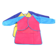 Pack of 2 Kids Art Smocks, Children Waterproof Artist Painting Aprons Long Sleeve with 3 Pockets for Age 2-6 Years