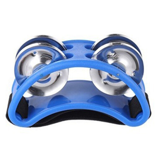 Blue Plastic Foot Tambourine Percussion for Guitar