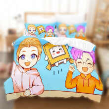 (Yellow Orange, EU-Single(2pcs):135×200cm) Lankybox Cover Duvet Set Double King Bedding Quilt Cover Pillowcase 23pcs