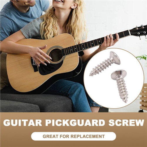 100 St Gitarr Valskyddsskruvar för  Strat/Tele Elgitarr Bas Silver 1