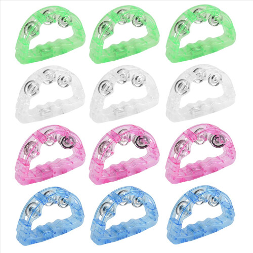 12 Pieces Light Up LED Tambourine, Musical Flashin