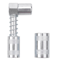 Grease Nozzle Adapter Grease Gun- Accessory 90 Degree Grease Coupler Adapter with Sleeve 3 Jaw Angle Grease Tool