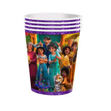 (Ten Paper Cups)Suprimentos para festa de aniversário Encanto pano de fundo banner balões toppers cupcake