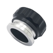 Aluminum Weld Material Filler Neck Cap Oil Fuel Water Tank Black 1inch 25.4mm