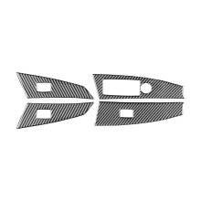 Pour  5 Série E60 2004-2007 en Fiber de Carbone Voiture Fenêtre Ascenseur Interrupteur Bouton Garniture Couverture Autocollant Intérieur