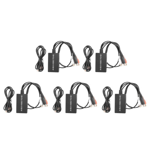 5X Convertitore da SVideo A  Convertitore S-Video E 3RCA CVBS da Composito A Audio Video Supporto 1080P 720P