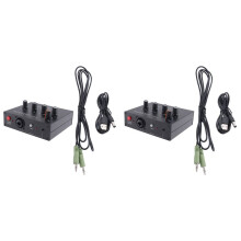 2X MIC-60 3-Band Equalizer Balanced Mic Preamp Microphone Preamplifier with Cable and 3.5mm Cable