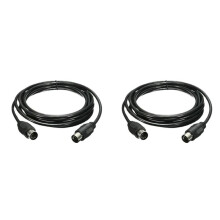 2X Câble D'Extension MIDI 5 Broches Mâle Vers Mâle Câble D'Extension MIDI de Haute Qualité pour Instrument de Guitare Piano Électrique 1,5 M