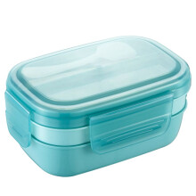 Portapranzo Bento Impilabile per Adulti, 3 Strati, un Prova di Perdite, Bento Box Tutto nel 1, con Contenitori per Condimenti e Salse