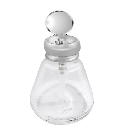 Empty Nail Polish Makeup Remover Pump Dispenser Glass Push Down Press Bottle