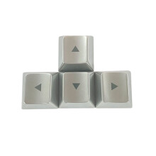 Zinc Alloy Metal Keycap Set For WASD-Silver Direction Keys