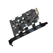 PCIE to USB 6 Port 2X USB 3.0 2X USB A Expansion Card for