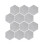 Panneau mural hexagonal en fibre de polyester,-gris argenté 1