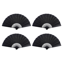 4 Pcs Glitter Hand Fan Folding Handheld Summer Vintage Chinese for Women Men Performance