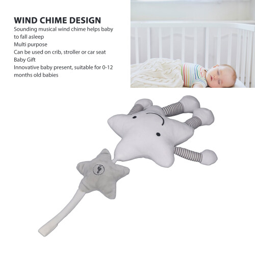 Babybett-Mobile mit Windspiel, weichem Plüsch,