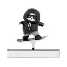 Slidable Skateboard Bear Car Interior Control Screen Decoration for  Model Y/3/ 2017-2026 Accessories